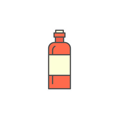 bottle, icon. Kitchen appliances for cooking Illustration. Simple thin line style symbol.