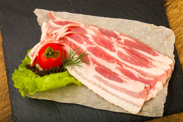 Raw bacon