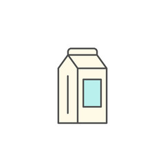 Milk Carton box icon. Kitchen appliances for cooking Illustration. Simple thin line style symbol.