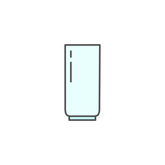 long milk glass icon. Kitchen appliances for cooking Illustration. Simple thin line style symbol.