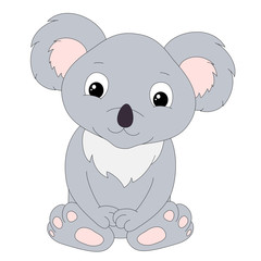 Obraz na płótnie Canvas Cute cartoon koala