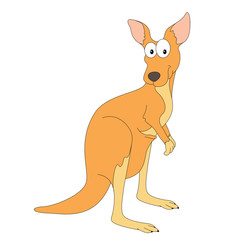 Cute cartoon kangaroo