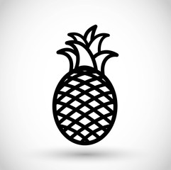 Pineapple line icon vector