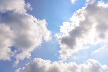Blue sky with cloud in the morning.