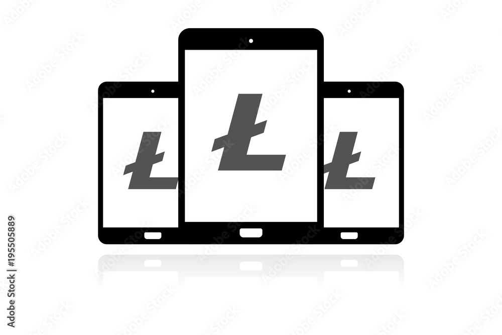 Canvas Prints Tablet Banner - Litecoin