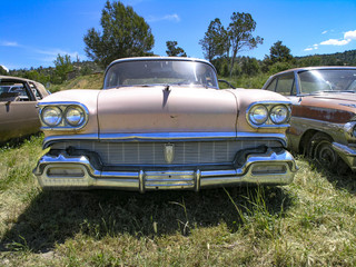 Classic American car wreck