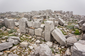 The temple of Zeus on Ataviros mount, Rhodes island, Greece