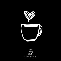 카페 포스터 / 손으로 그린 커피 그림