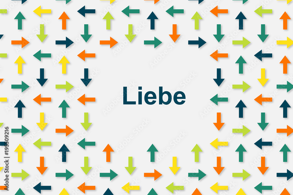 Poster wallpaper pfeile - liebe