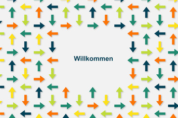 Wallpaper Pfeile - Willkommen