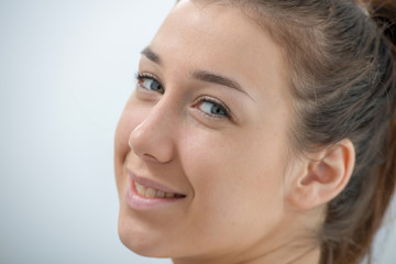 portrait of young smiling woman