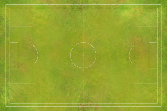 Aerial view of Soccer field, Soccer Stadium, Football Stadium