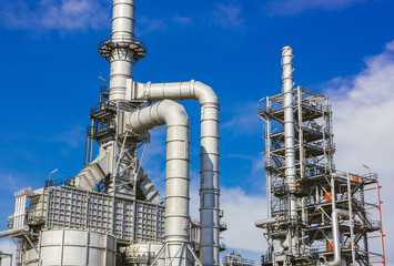 Industrial zone,The equipment of oil refining,Close-up of industrial pipelines of an oil-refinery plant,Detail of oil pipeline with valves in large oil refinery.