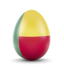 The flag of Benin on a very realistic rendered egg.(series)