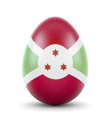 The flag of Burundi on a very realistic rendered egg.(series)