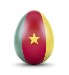 The flag of Cameroon on a very realistic rendered egg.(series)