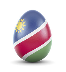 The flag of Namibia on a very realistic rendered egg.(series)
