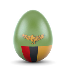The flag of Zambia on a very realistic rendered egg.(series)