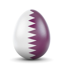 The flag of Qatar on a very realistic rendered egg.(series)