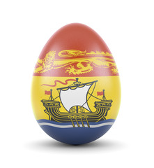 The flag of New Brunswick on a very realistic rendered egg.(series)