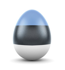 The flag of Estonia on a very realistic rendered egg.(series)