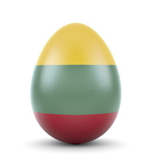 The flag of Lithuania on a very realistic rendered egg.(series)