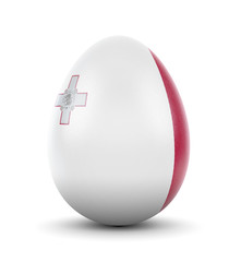 The flag of Malta on a very realistic rendered egg.(series)