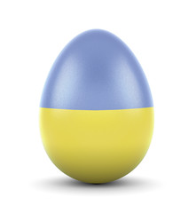 The flag of Ukraine on a very realistic rendered egg.(series)