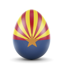 The flag of Arizona on a very realistic rendered egg.(series)