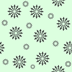 Circular element made of squares seamless pattern. Squares seamless rotating. Abstract monochrome design element seamless