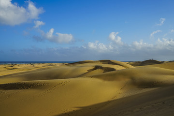 Fototapeta na wymiar Sand dunes in Canarian Islands