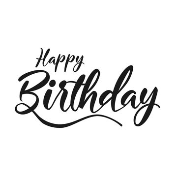 Happy Birthday typographic vector design for greeting cards, Birthday card, invitation card. Isolated birthday text, lettering composition.