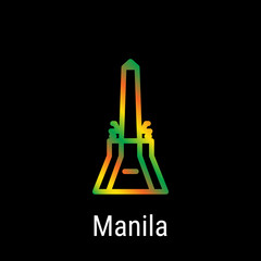 Manila, Philippines Vector Line Icon