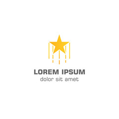Rising star. Vector logo template