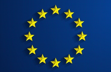 Creative Abstract Flag of European Union Background