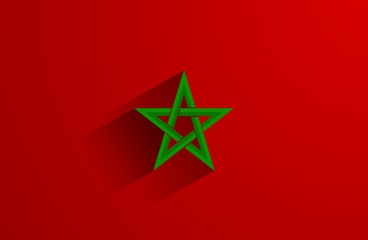 Creative Abstract Flag of Morocco Background