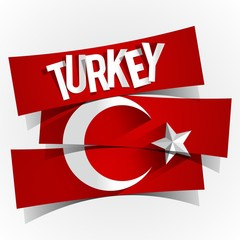 Creative Abstract Flag of Turkey Background