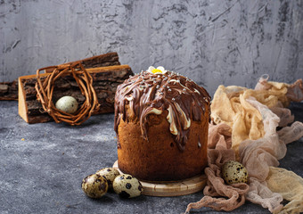 Traditional Easter cake with topping