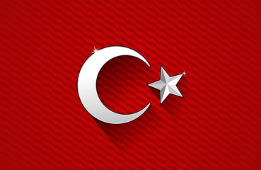 Creative Abstract Flag of Turkey Background