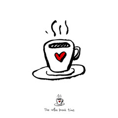 카페 포스터 / 손으로 그린 커피 그림