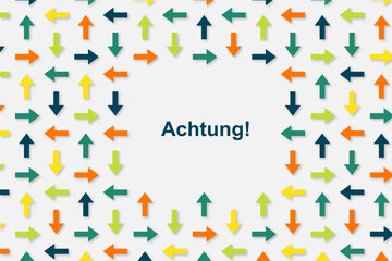 Wallpaper Pfeile - Achtung