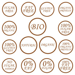 Obraz premium Organic food labels. Vector