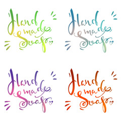 Hand made soap lettering set