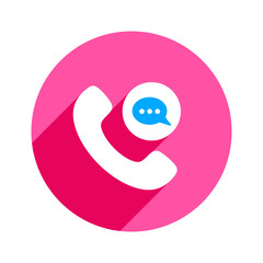 Chat bubble communication phone phone call phones speech bubble telephone icon