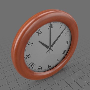 Modern wood wall clock