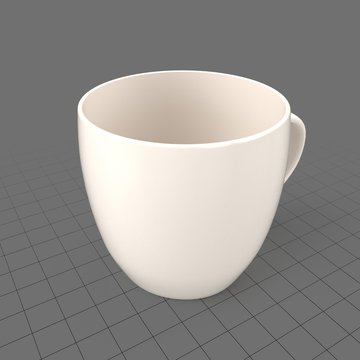 Cup with rounded top