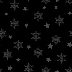 Winter Seamless Snowflake and star seamless Pattern. Vector EPS 10. snowflakes seamless