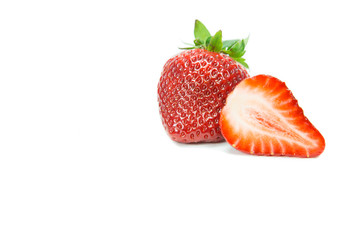 Fresh strawberry on white background, Isolated.