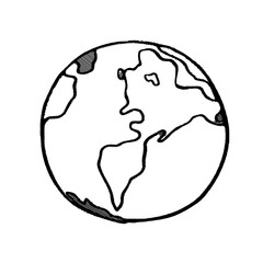 Earth globes isolated on white background. Flat planet Earth icon