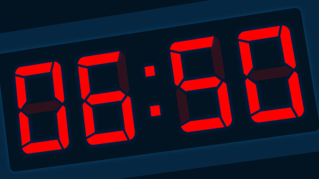 gz59 GrafikZeichnung - german: Synchronuhr 06:50 - english: synchronous clock - xxl 16to9 g5899